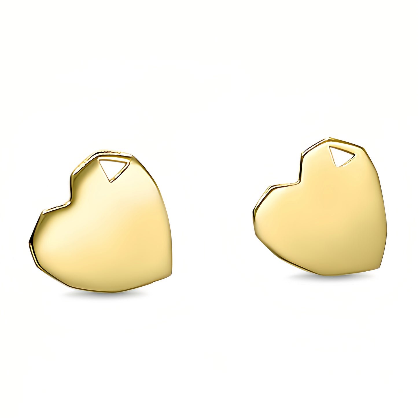 Love earrings, 18 karat gold-plated silver