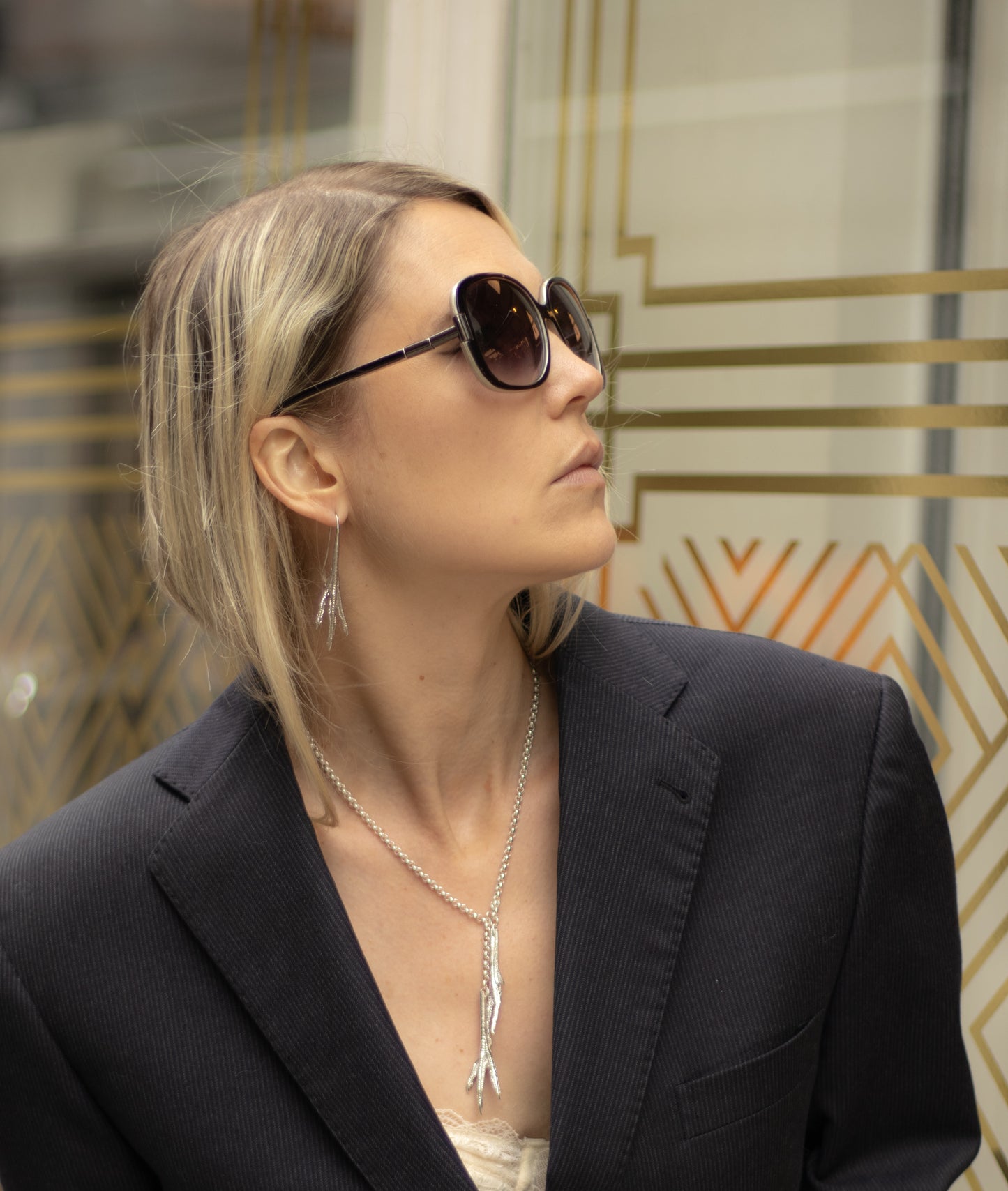 Chicken Feet Earrings, 925 silver