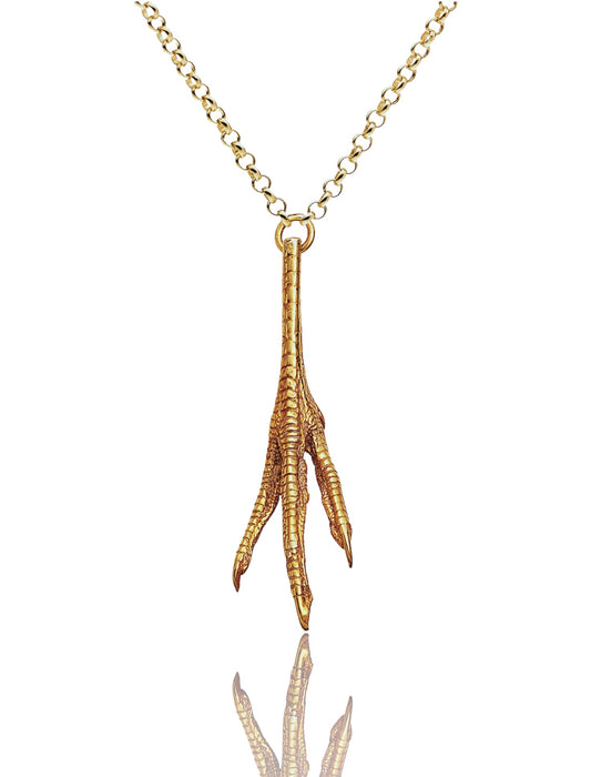Chicken Feet necklace in gold