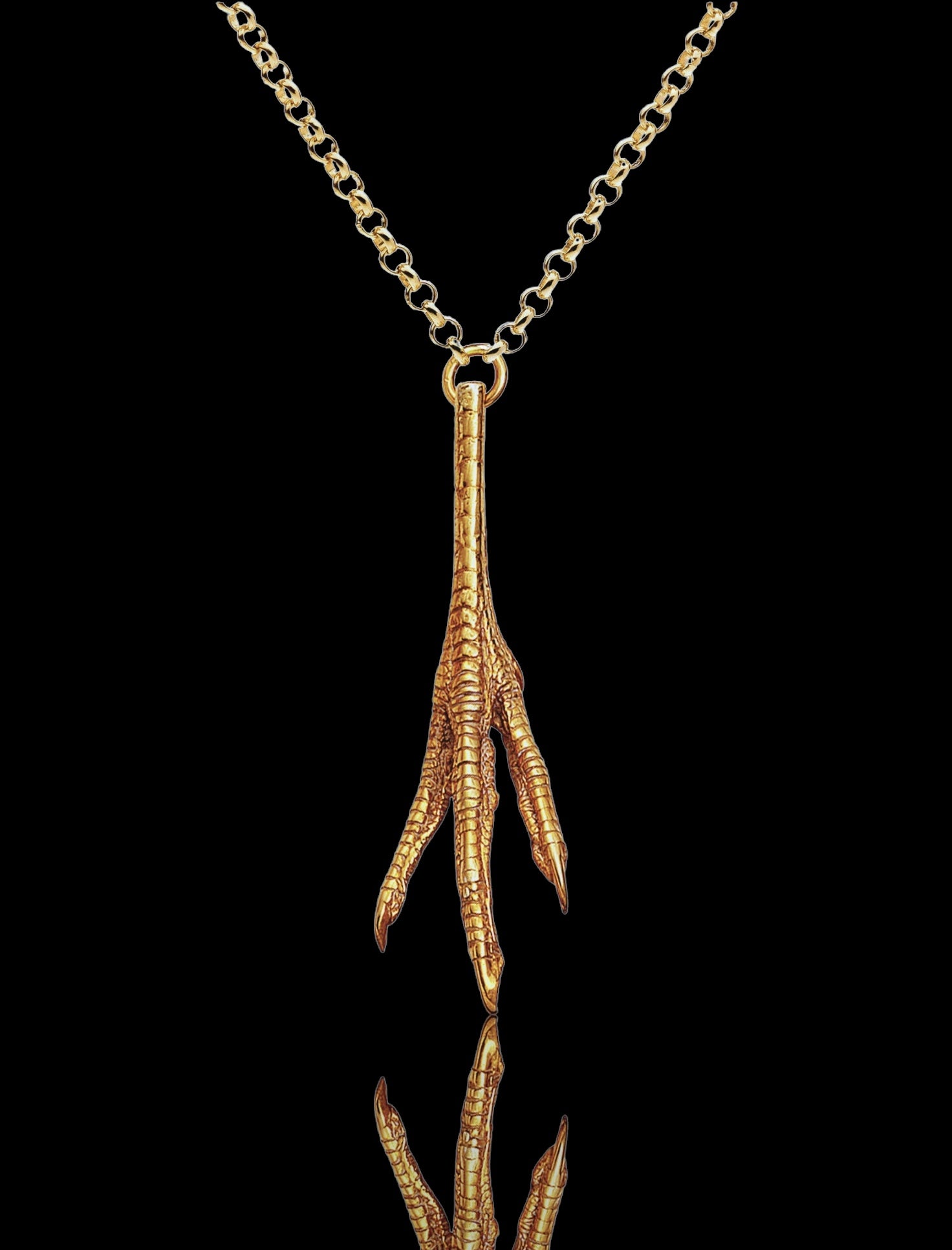 Chicken Feet necklace in gold