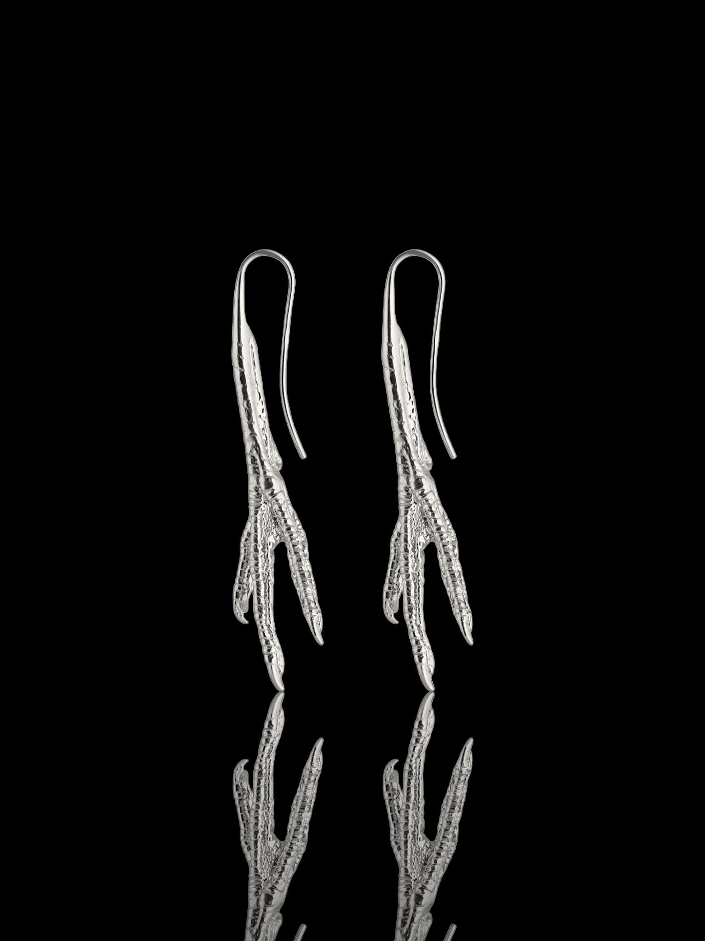Chicken Feet Earrings, 925 silver
