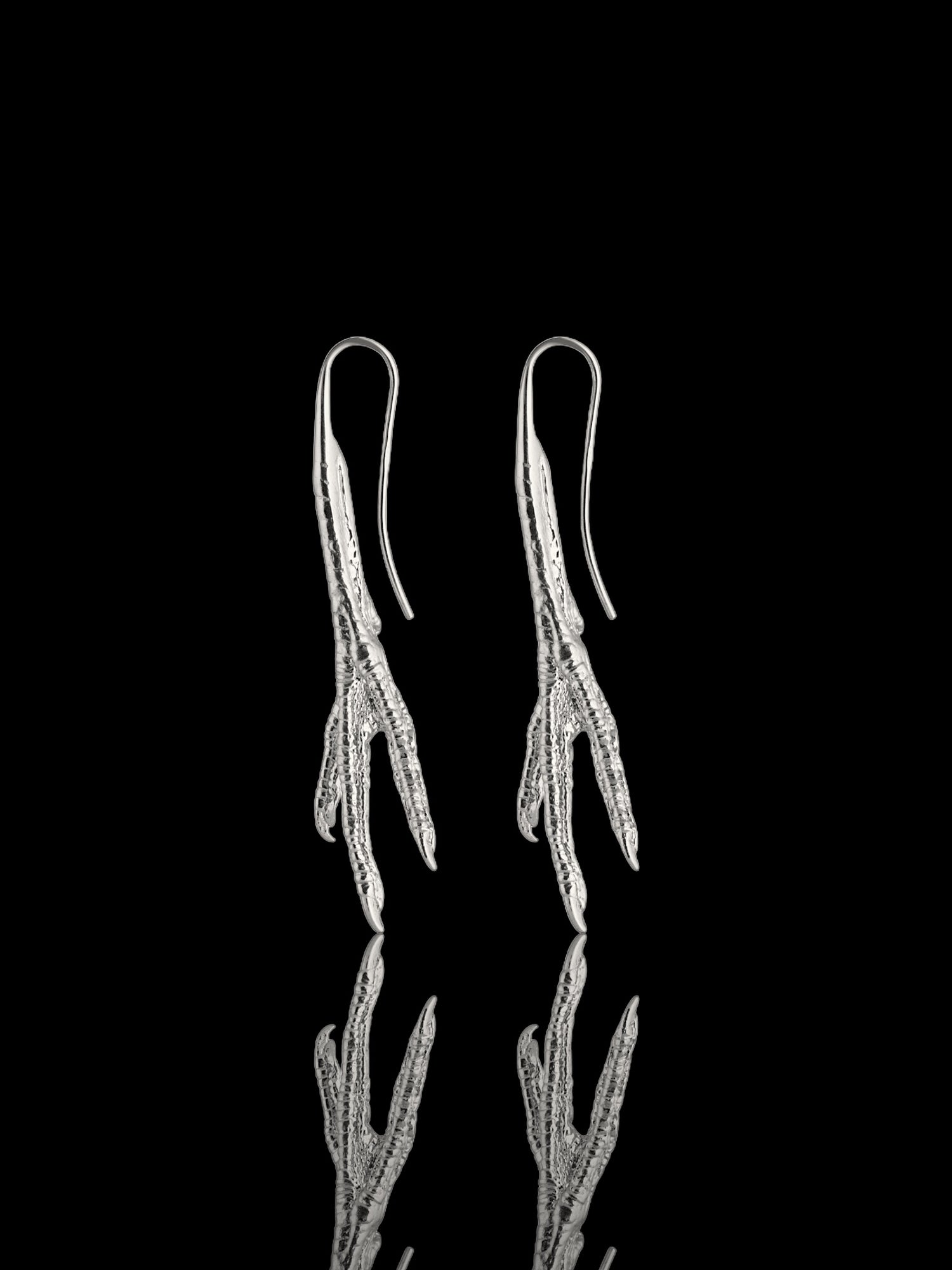Chicken Feet Earrings, 925 silver