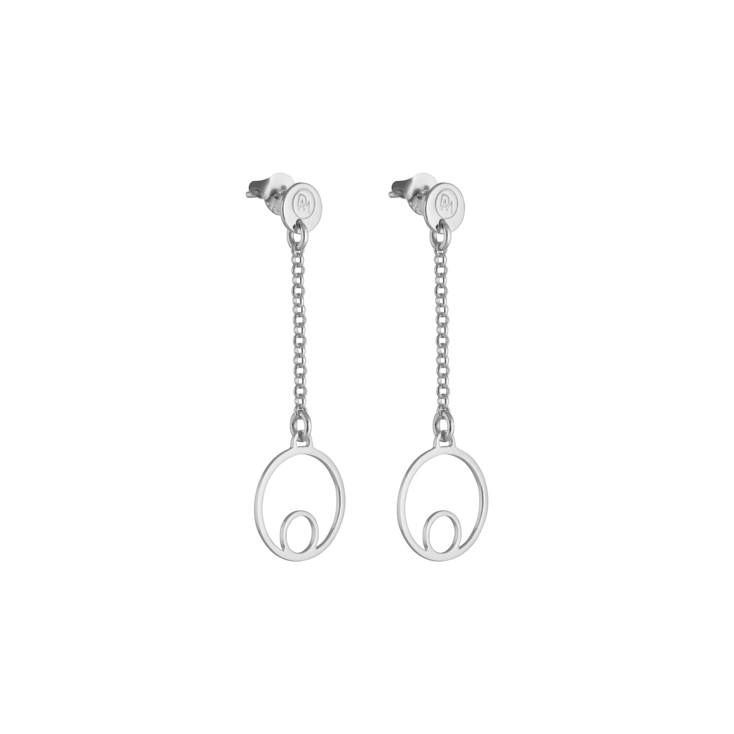 Boucles d'oreilles Cercles, argent 925