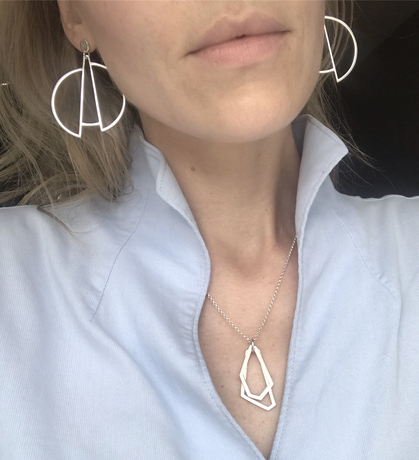 Classy yet edgy earrings from Drift collection. This design represents deconstructed circles and is inspired by the imperfection of life. Material: 925 silver.