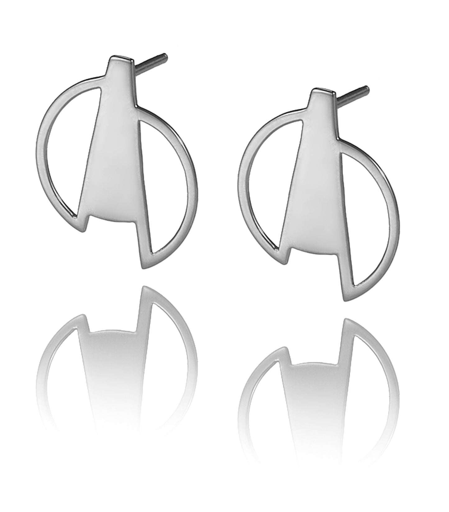 Minimalist earrings from Drift collection. This design represents deconstructed circles and is inspired by the imperfection of life. Material: 925 silver.