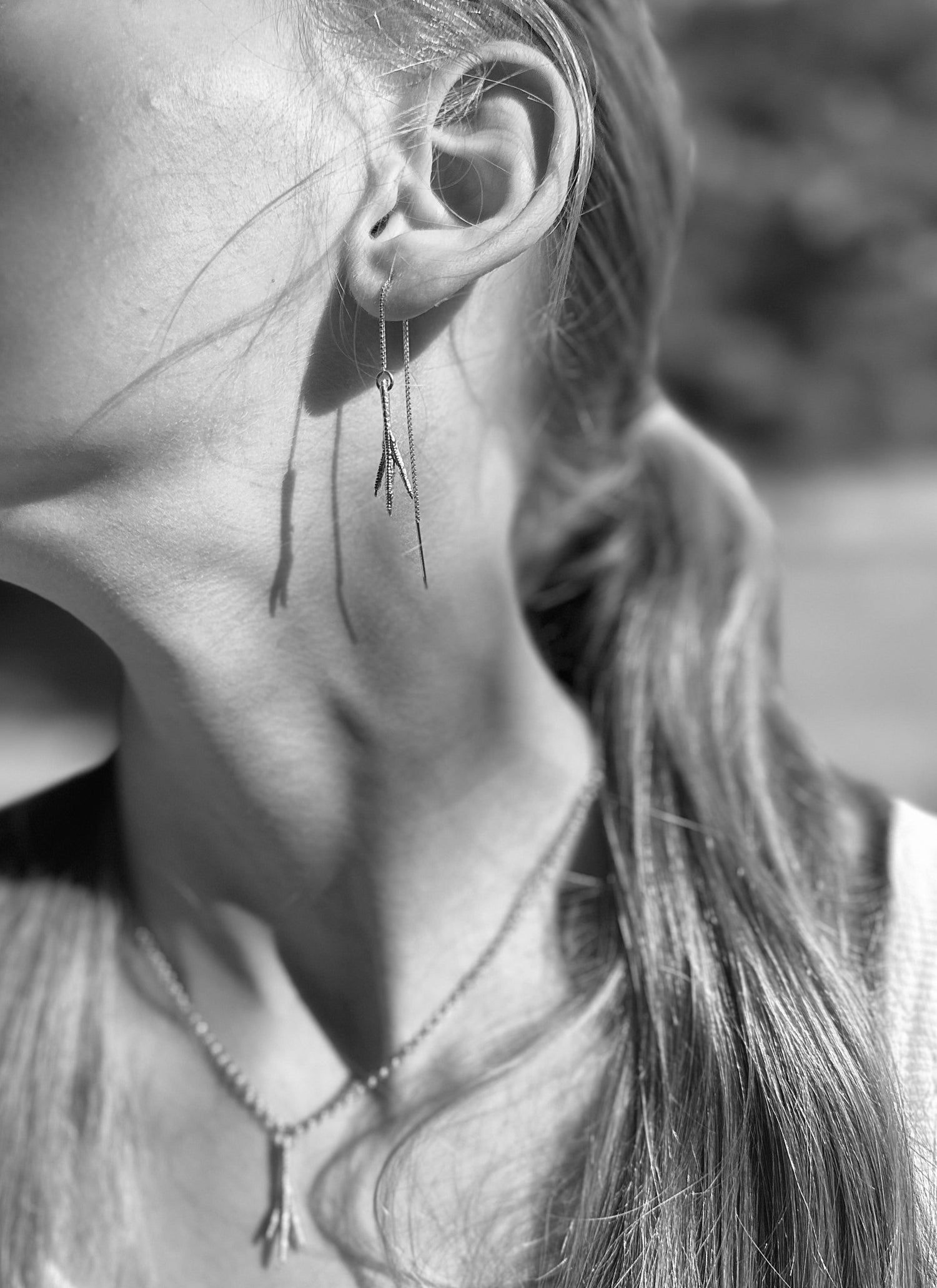 Subtle Chicken Feet Earrings, 24 karat gold-plated silver