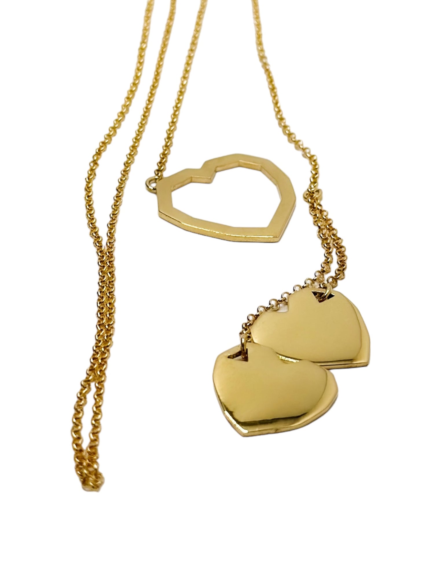 Heart to Heart Necklace from Love collection, 18-karat-gold-plated silver