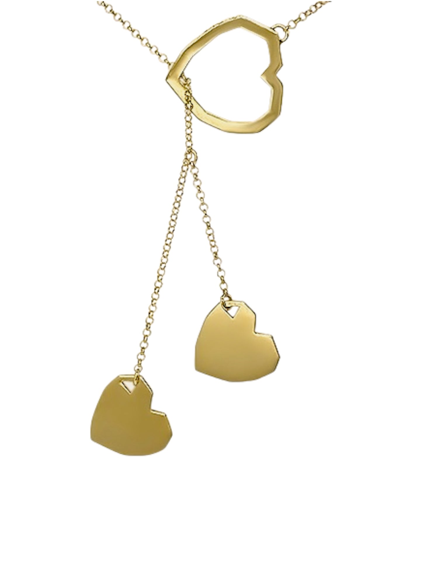 Heart to Heart Necklace from Love collection, 18-karat-gold-plated silver