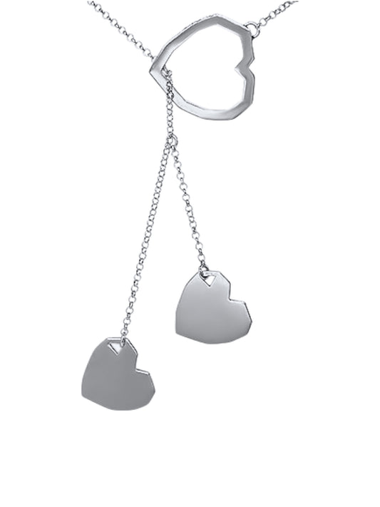 Heart to Heart Necklace from Love collection, 925 silver