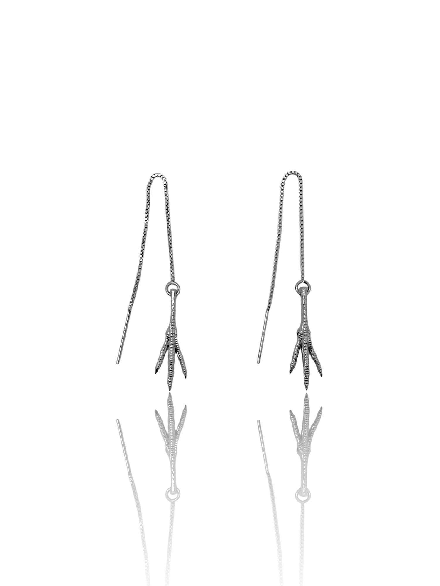 Subtle Chicken Feet Earrings, 925 silver