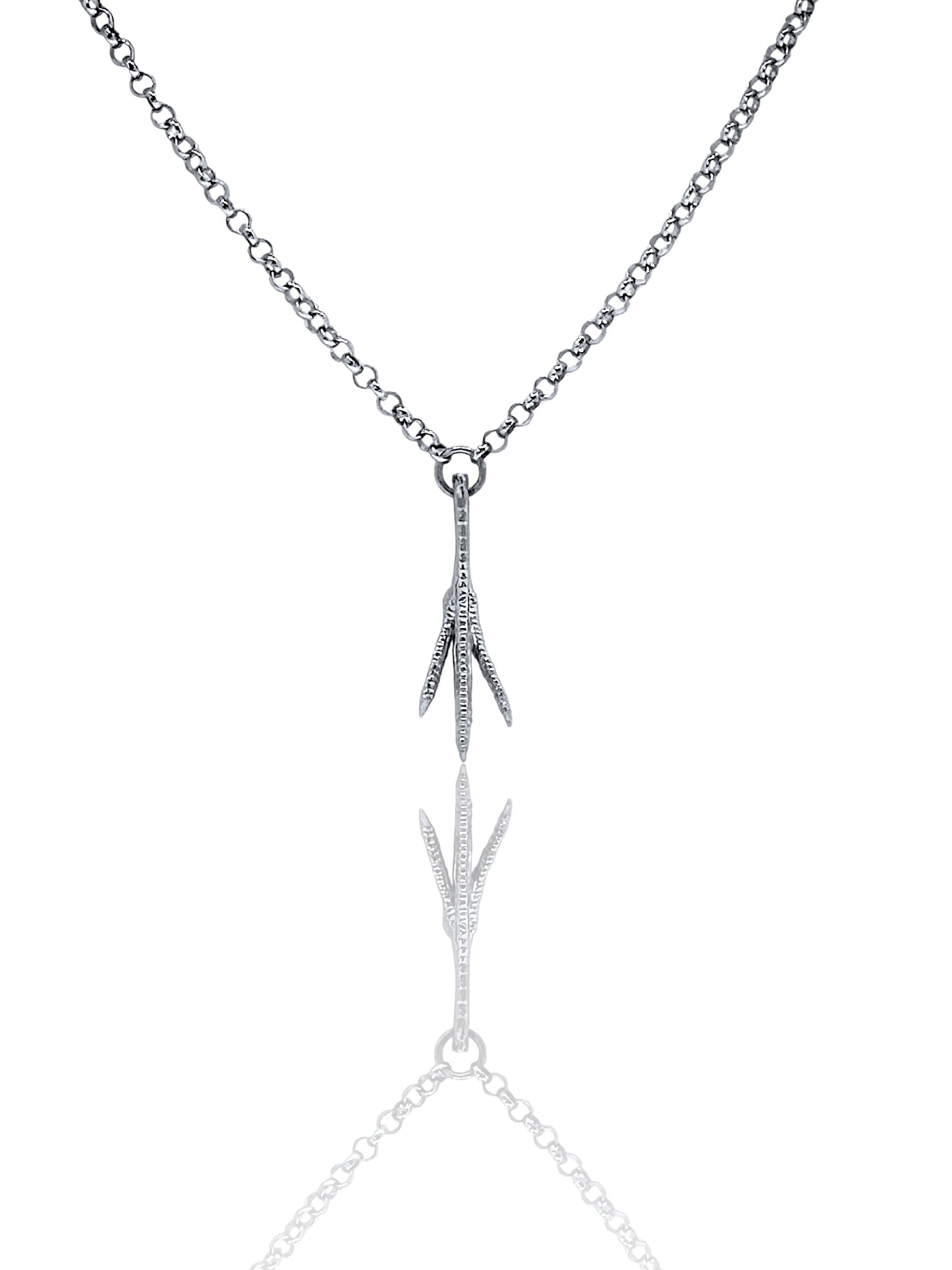 Subtle Chicken Feet Necklace, 925 silver