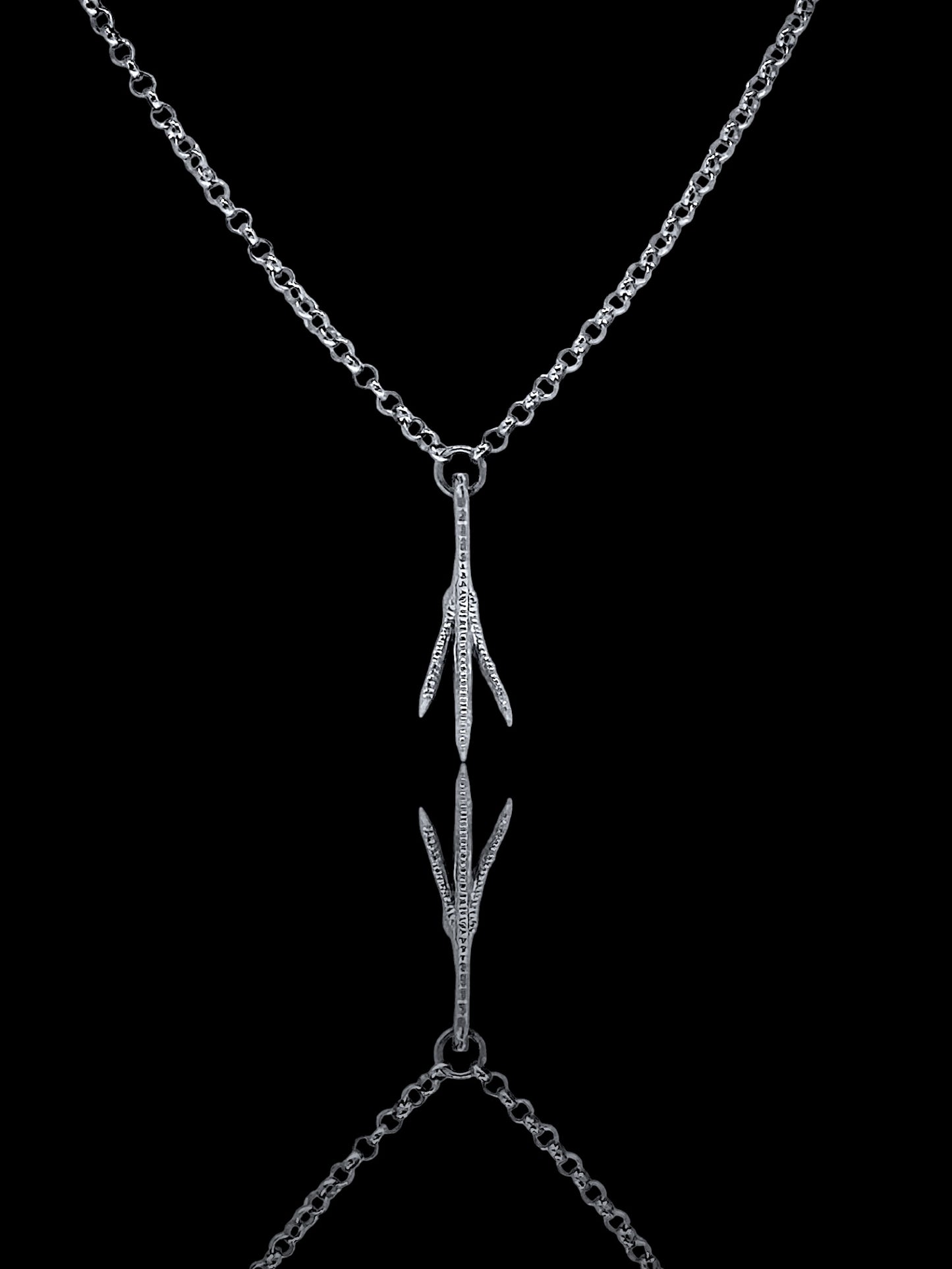 Subtle Chicken Feet Necklace, 925 silver