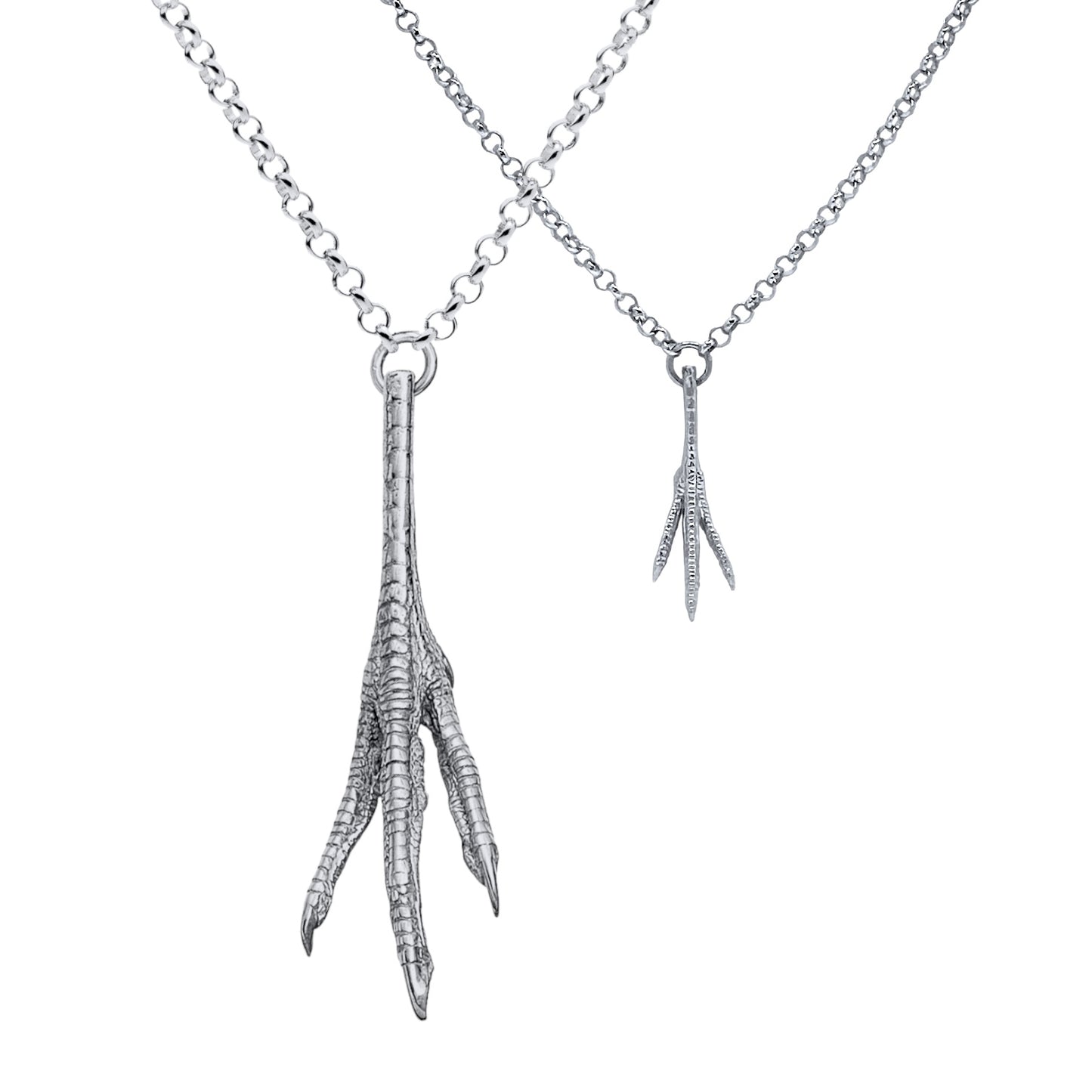 Subtle Chicken Feet Necklace, 925 silver