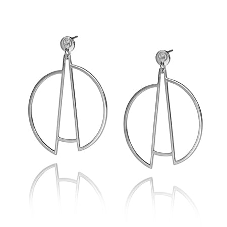 Classy yet edgy earrings from Drift collection. This design represents deconstructed circles and is inspired by the imperfection of life.  Material: 925 silver. 