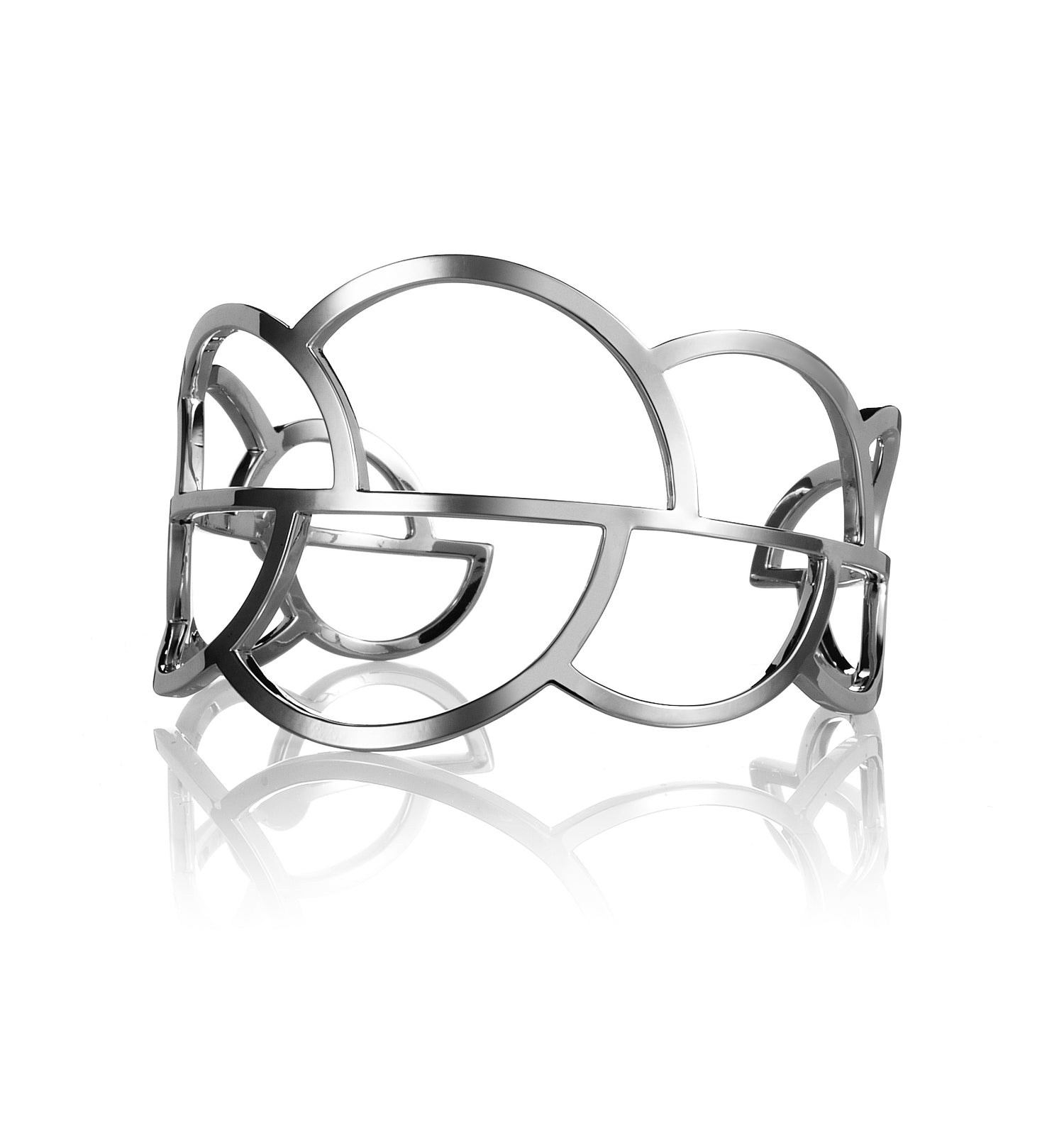 Classy yet edgy cuff bracelet from Drift collection. This design represents deconstructed circles and is inspired by the imperfection of life.  Material: 925 silver.  Size: adjustable, fits any wrist.
