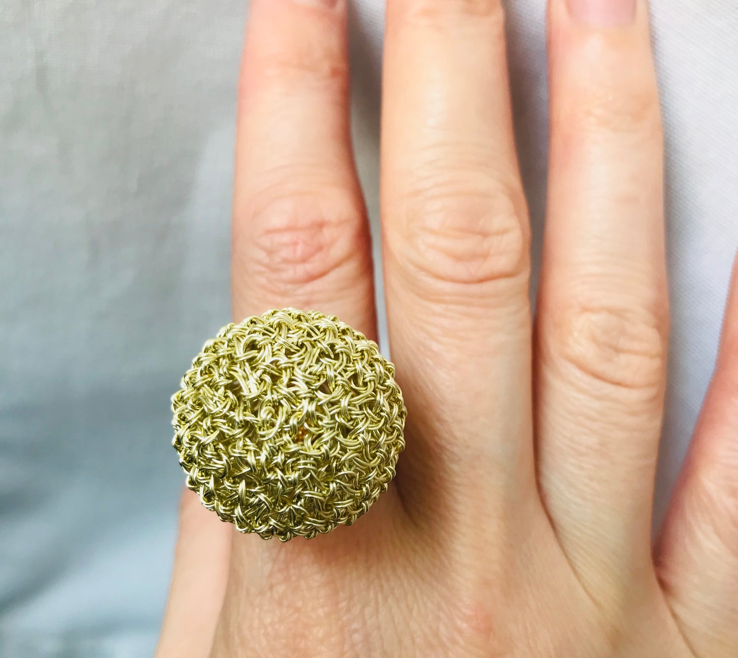Unique gold-plated wire ring from Venice collection by the British jewellery brand David&Martin. One of a kind, this ring is designed in Sweden and handmade in Italy. 