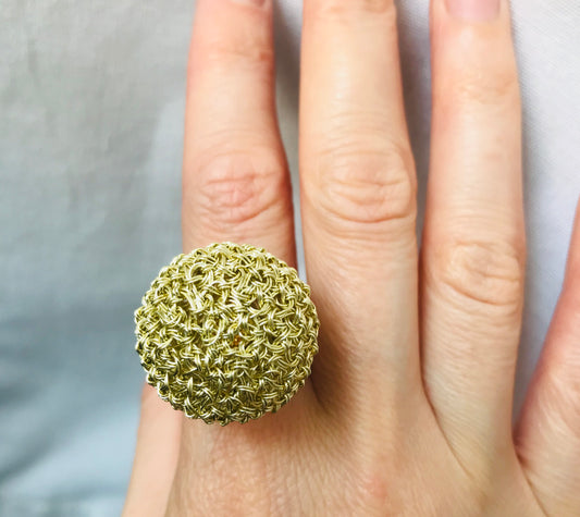 Unique gold-plated wire ring from Venice collection by the British jewellery brand David&Martin. One of a kind, this ring is designed in Sweden and handmade in Italy. 